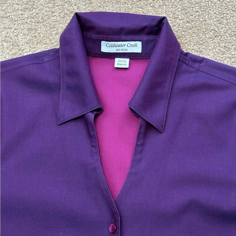 💜🩷 Coldwater Creek No Iron Blouse 🩷💜 - Picture 2 of 8